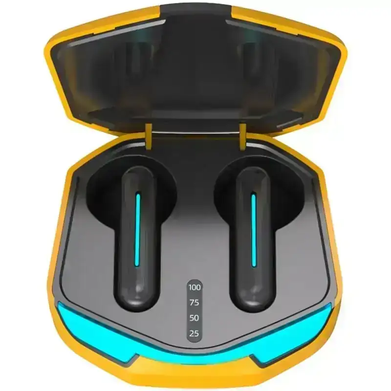 Auriculares gamer amarillos 2
