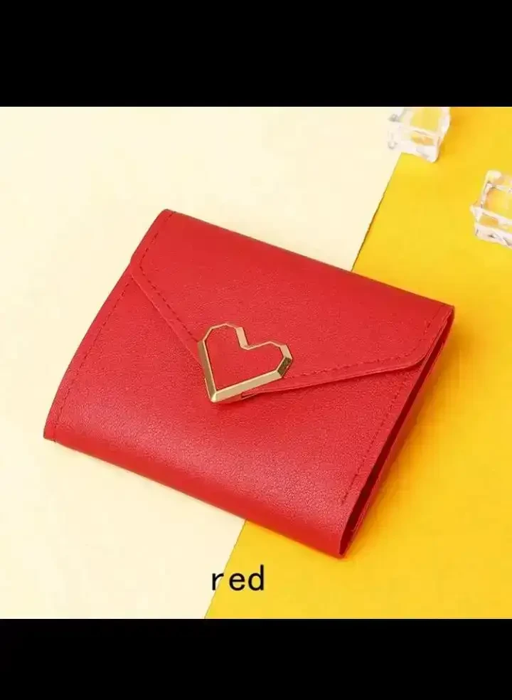 Monedero minimalista Geometric Heart Red