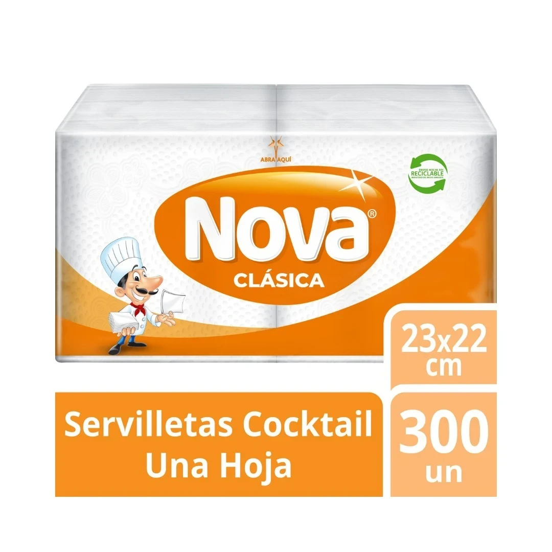 SERVILLETA COCKTAIL 300UN NOVA