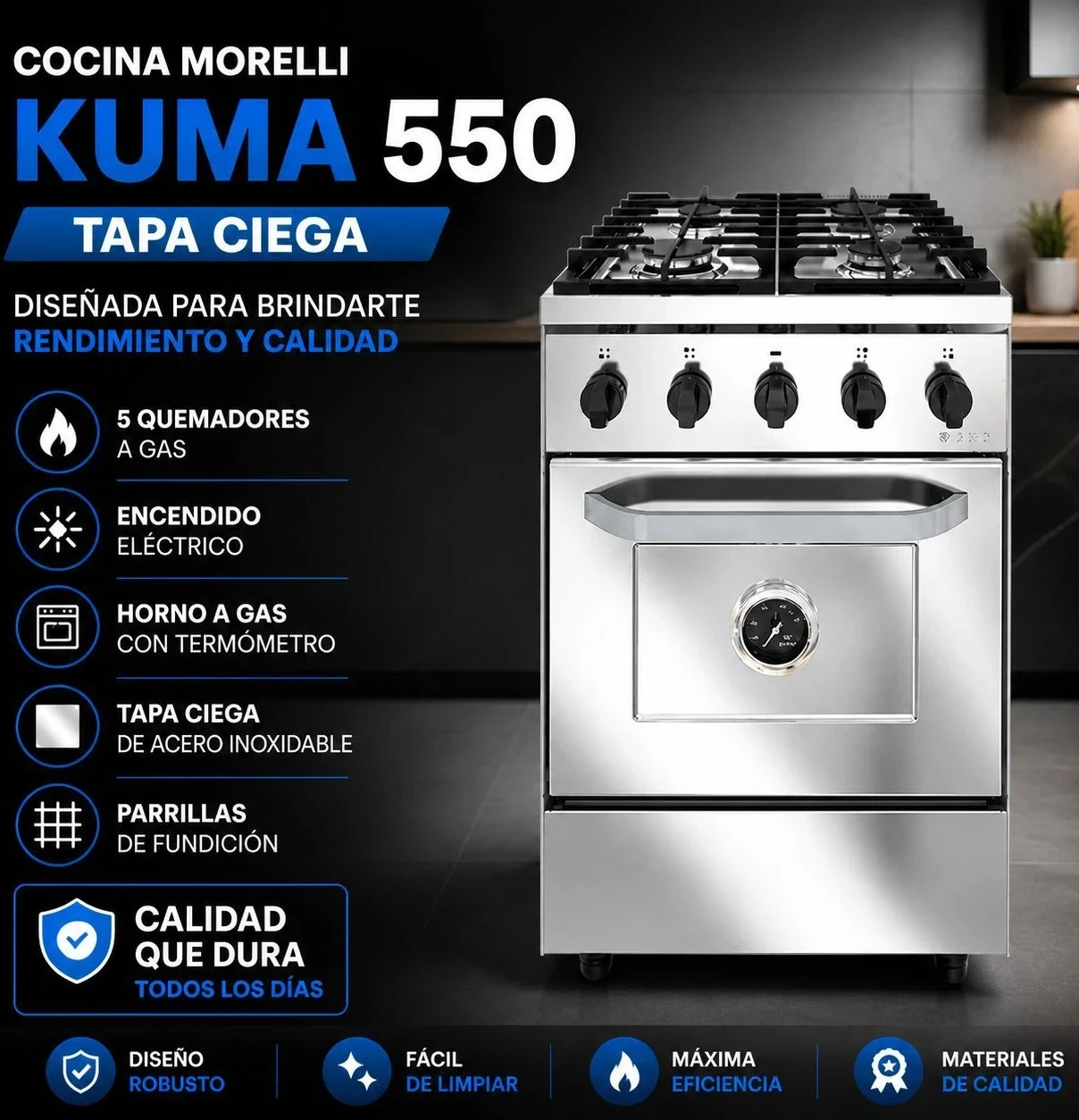Cocina Morelli Saho 55cm ciega