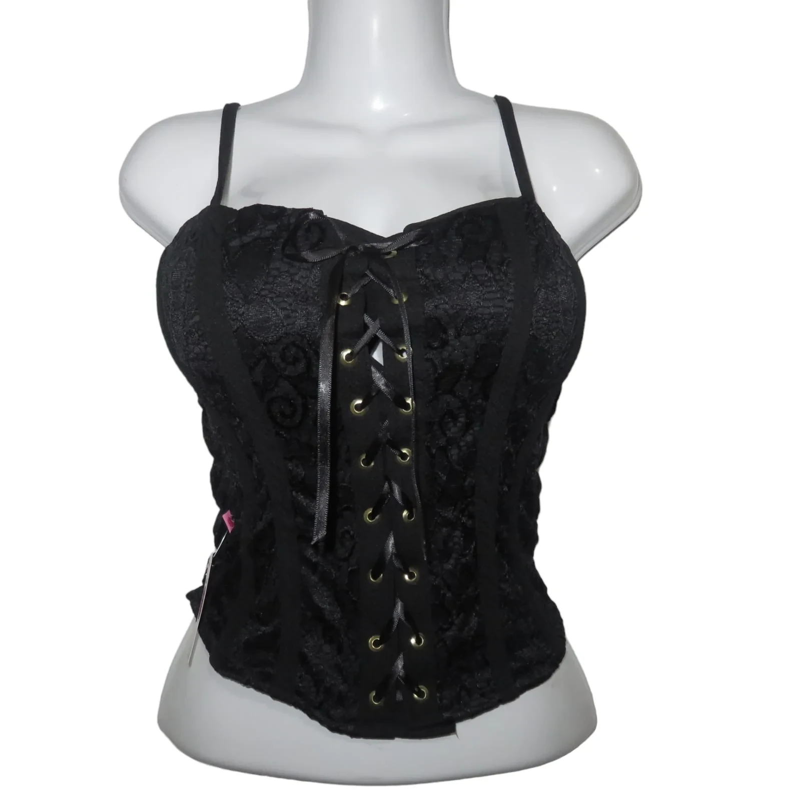 Corset negro de encaje