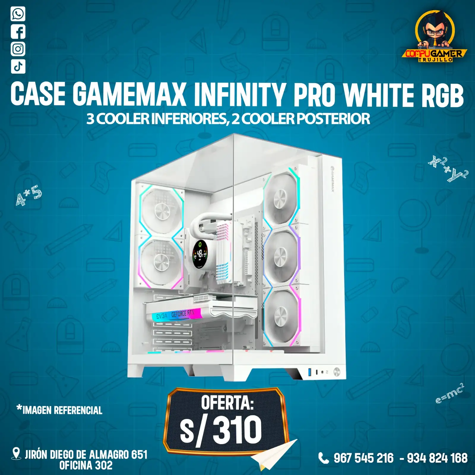CASE GAMEMAX INFINITY PRO WHITE RGB