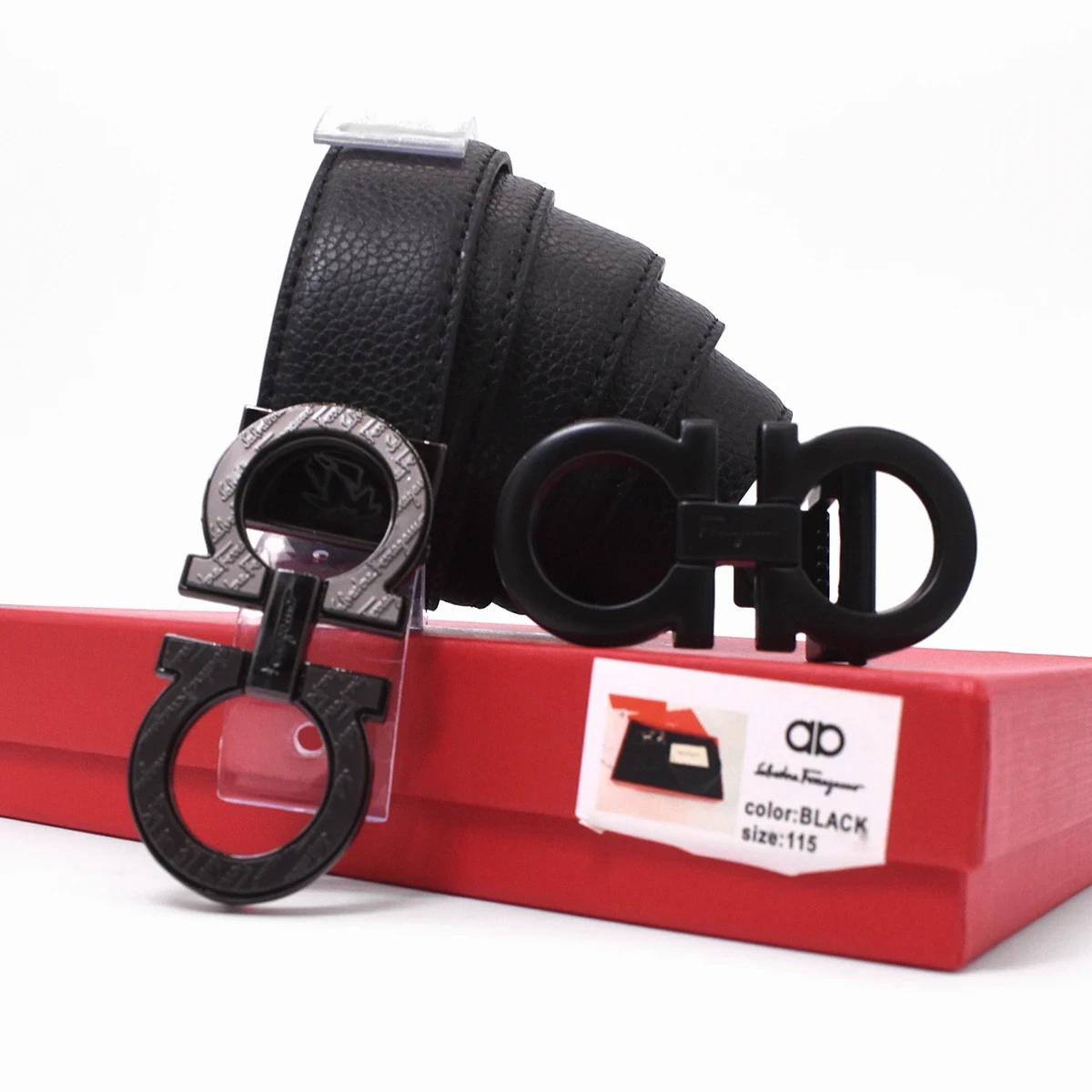 Cinto Ferragamo Con 2 Hebillas 7