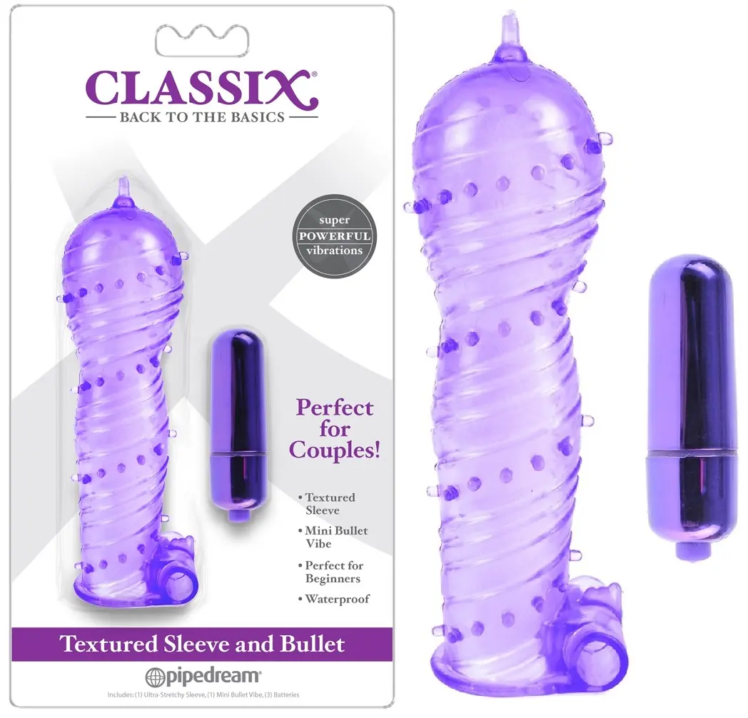 Classix Textured Sleeve and Bullet – Purple