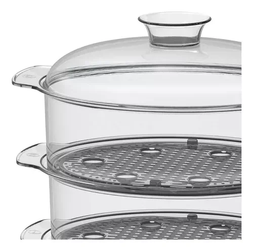 Vaporera Yelmo Vp-5601 Digital 8.5Lts. 3 Bandejas Plateadas 2