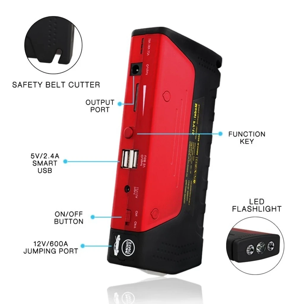 Arrancador de Autos y Cargador 12.000mAh con Inflador 𝙀𝙌𝙐𝙐𝙎 5