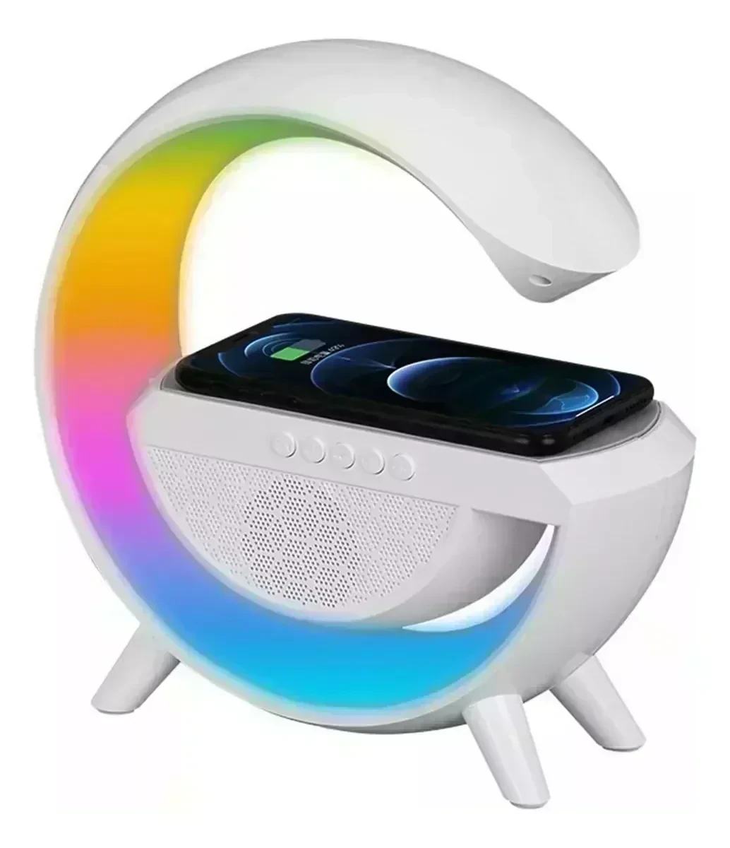 Lampara Led Parlante Luces Rgb Cargador Inalámbrico G
