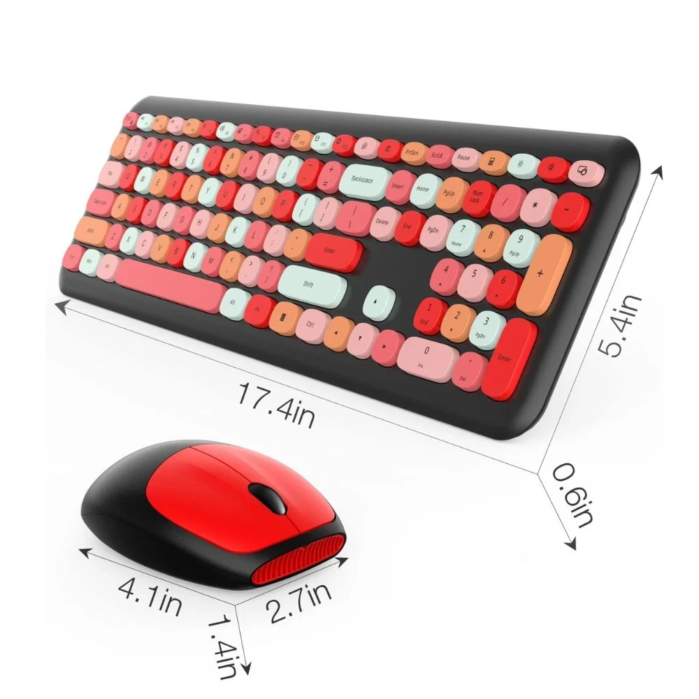 Combo Teclado Mouse USB Multicolor  4