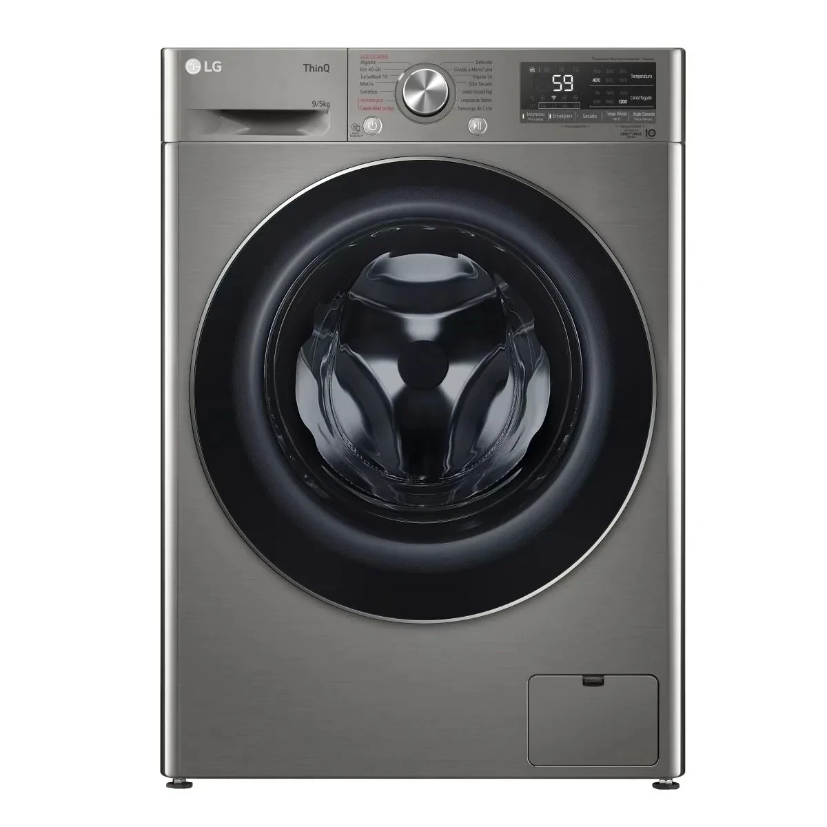 Lavasecarropas LG 9kg/5kg 1200rpm Inverter Inoxidable