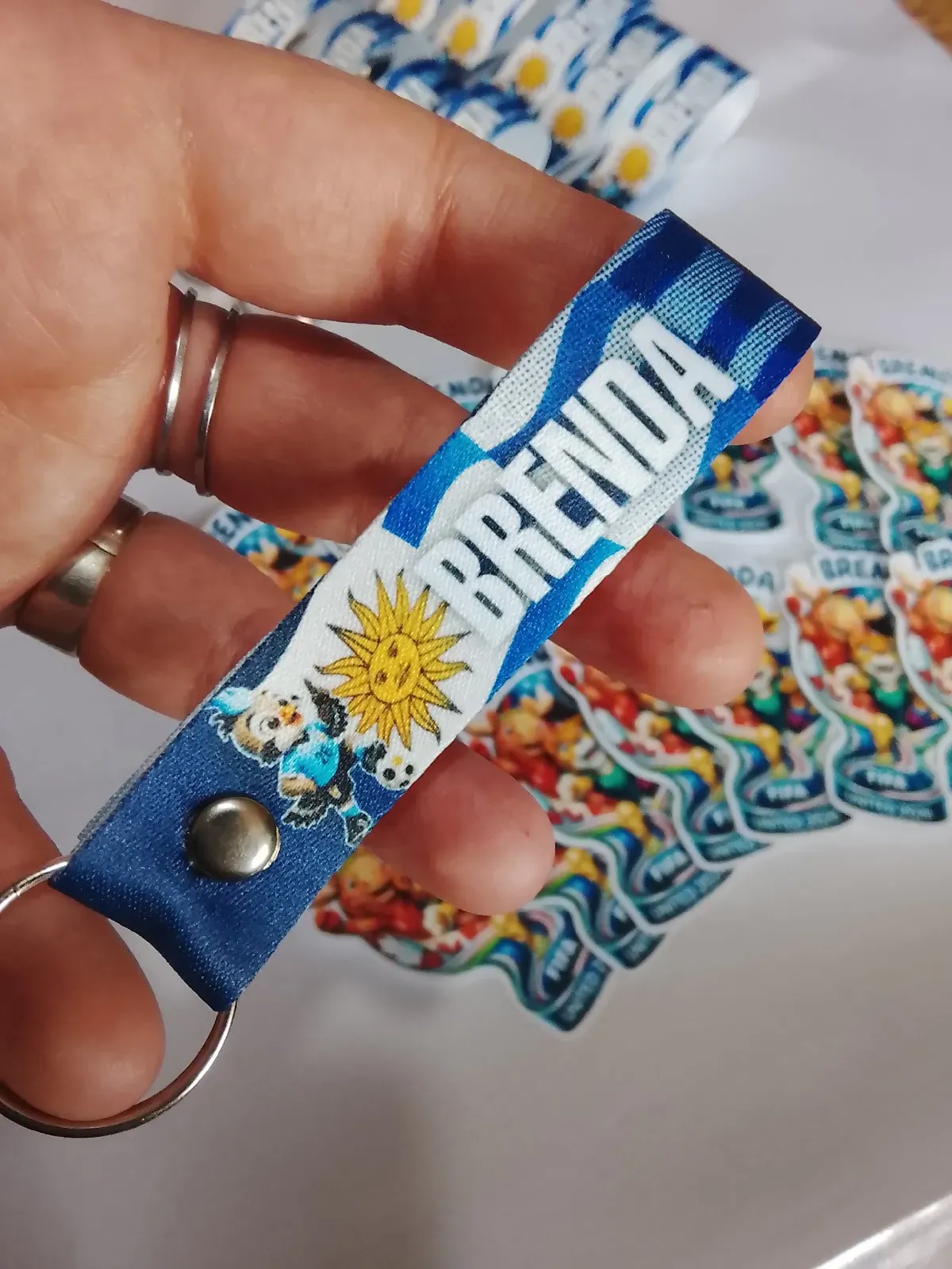 Llavero cinta 8cm con aro pack por 50 unidades  2