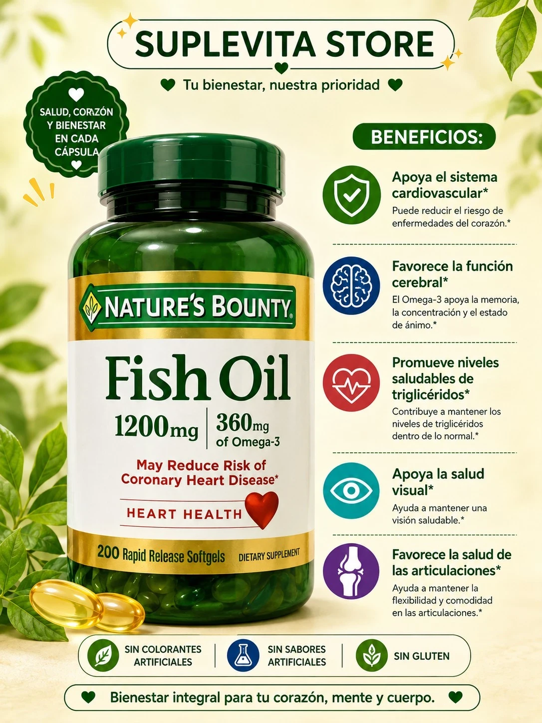 Nature's Bounty Fish Oil 1200 mg