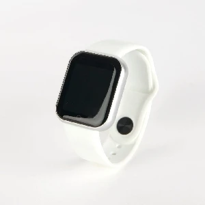 RELOJ DIGITAL CUADRADO BLANCO