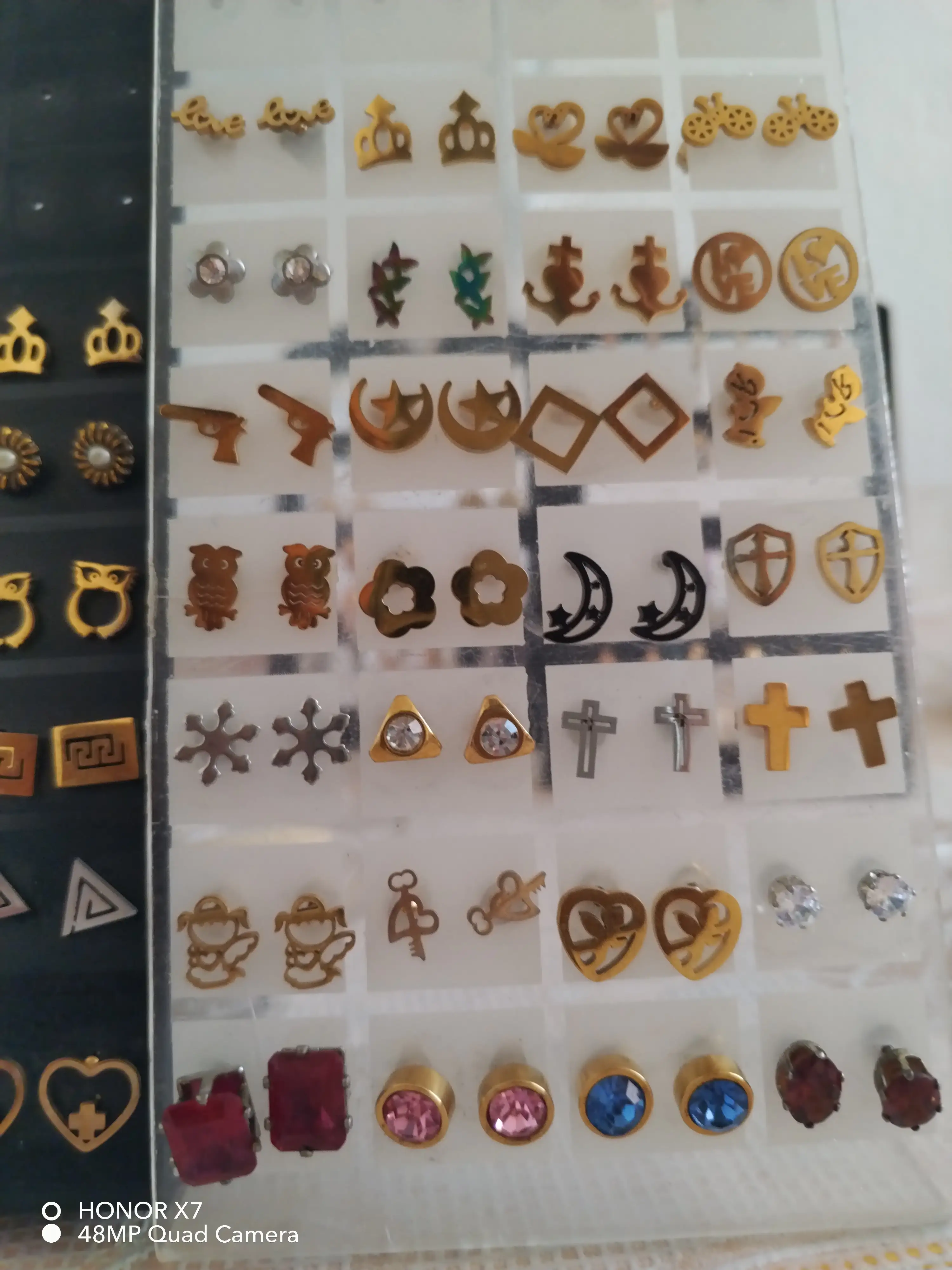 💞aretes pequeños de acero  2