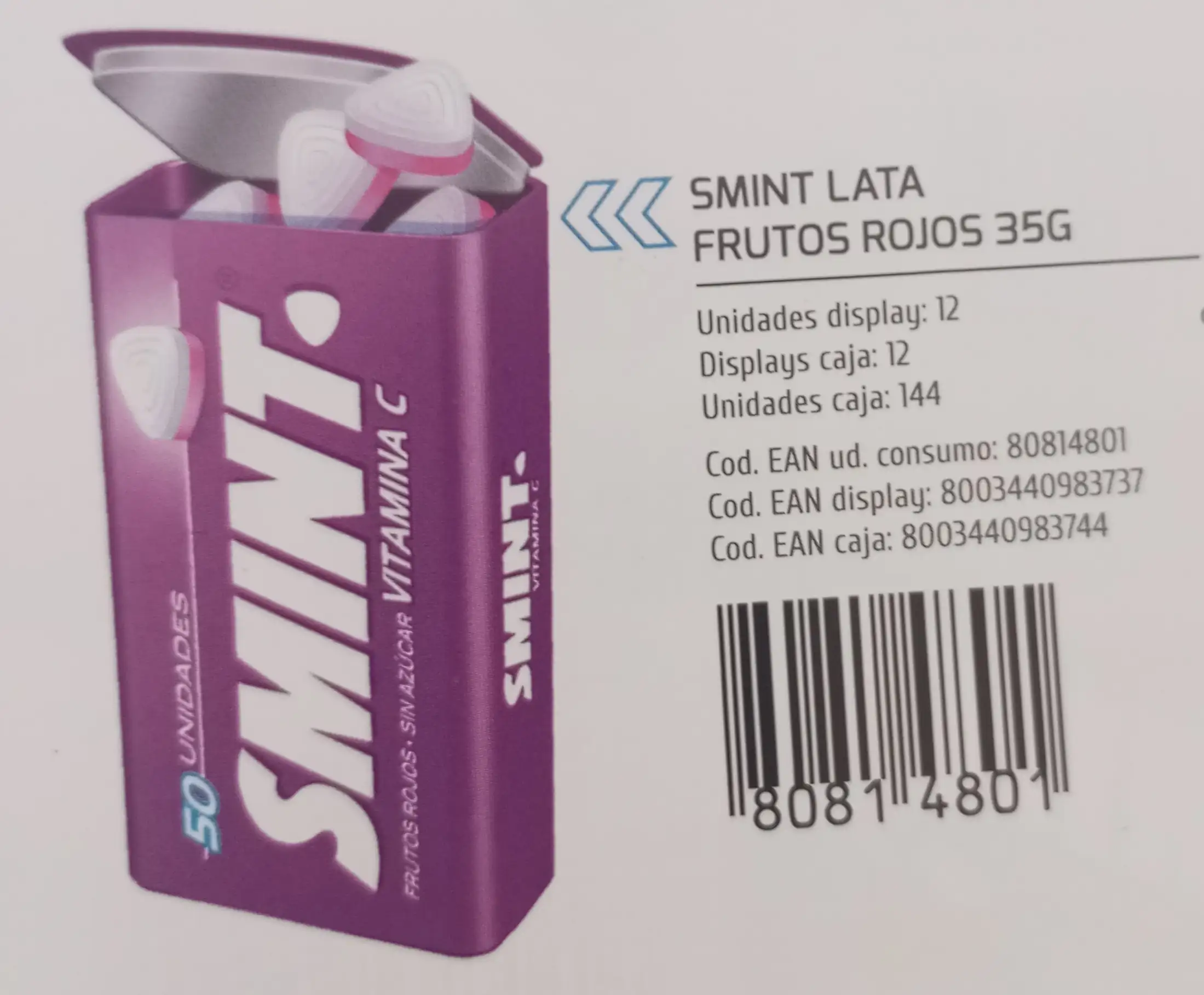 SMINT LATA TIN FRUTOS ROJOS