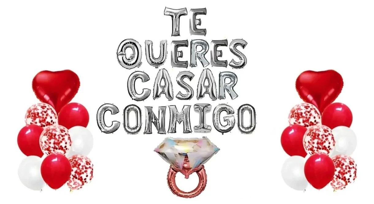 Set de globos "Te queres casar conmigo" 
