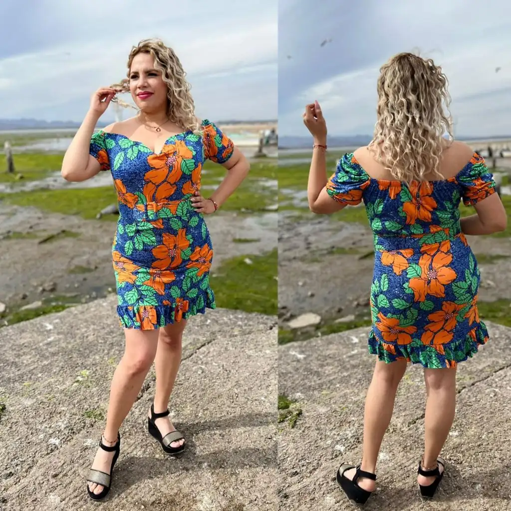 Vestido estrch flores 3