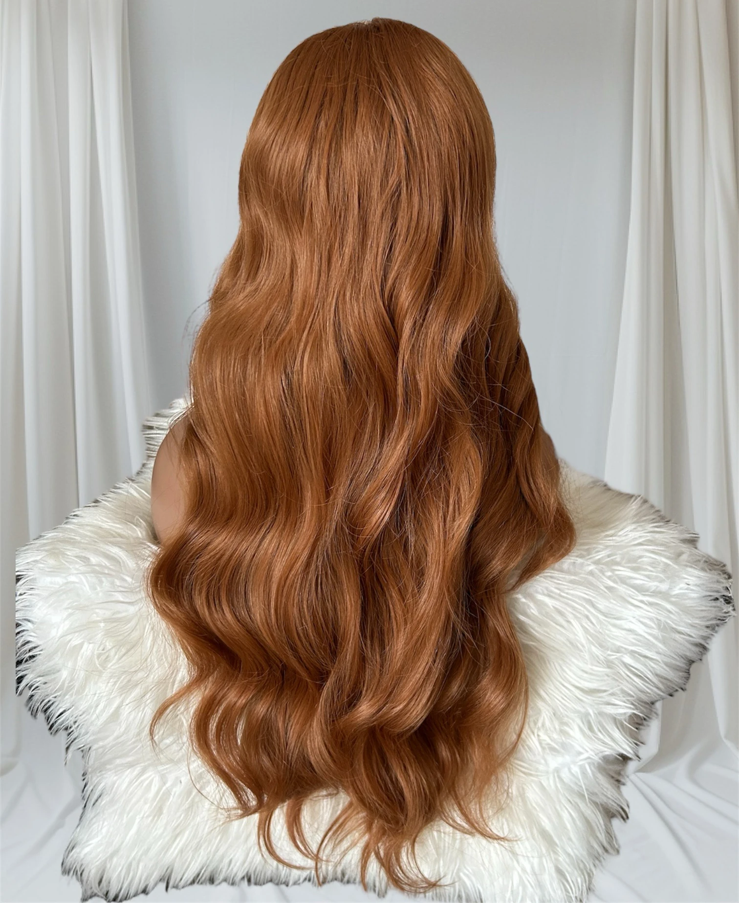 Peluca Semi ondulada, frontal lace 13x4  de 30 pulgada  4