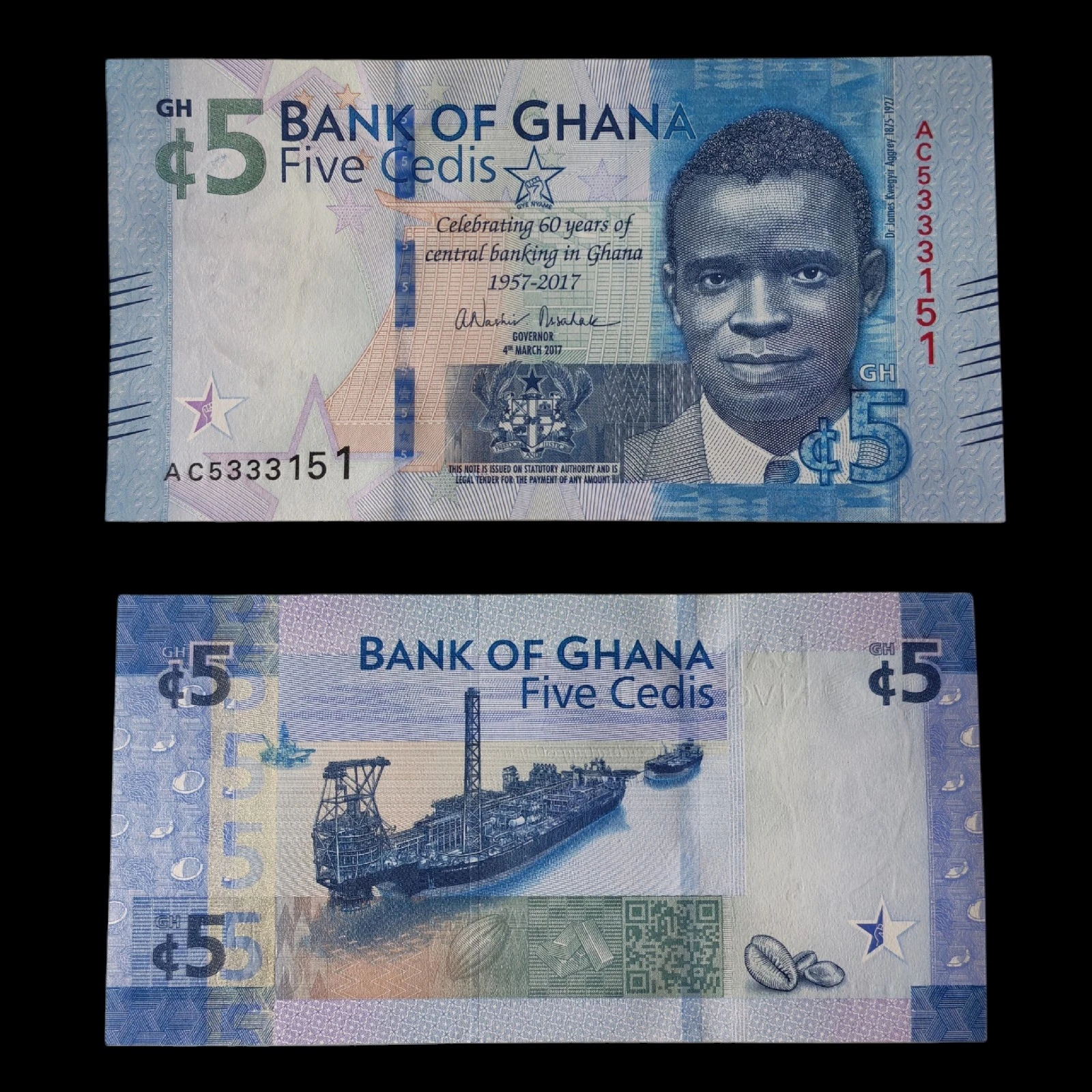 ° Ghana 5 cedis UNC