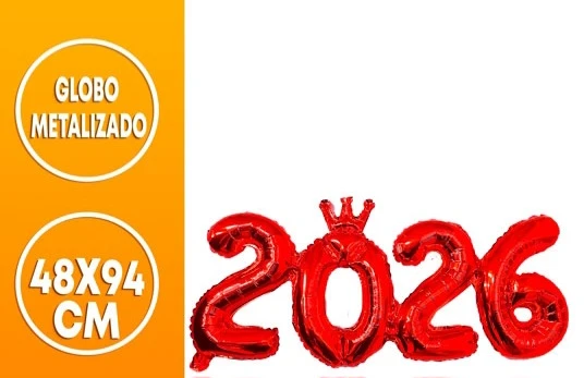 Globo metalizado 2026