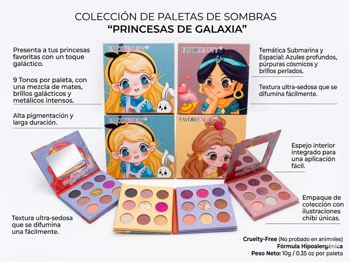 PALETA DE SOMBRAS PRINCESAS 2