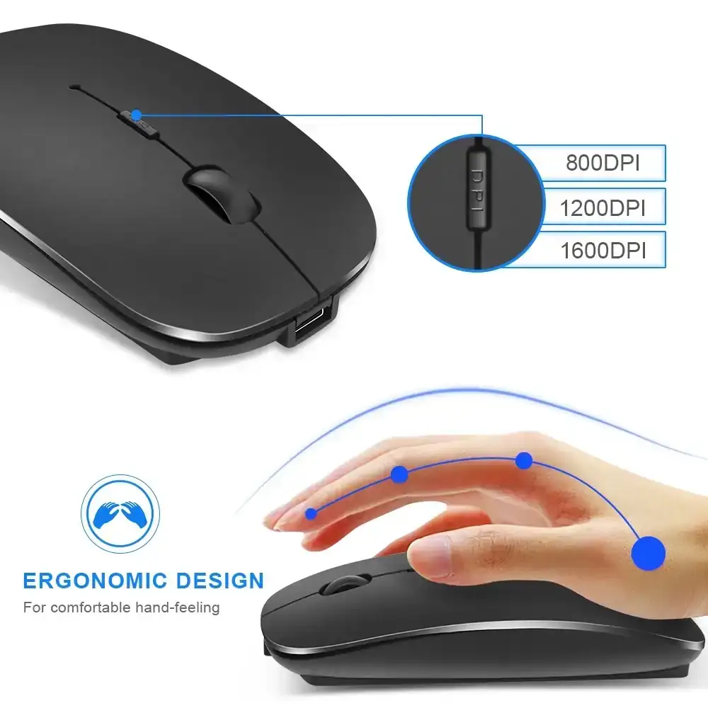 MOUSE OPTICO INALAMBRICO 2.4G MOD: MAC DM-P01 BLANCO 3