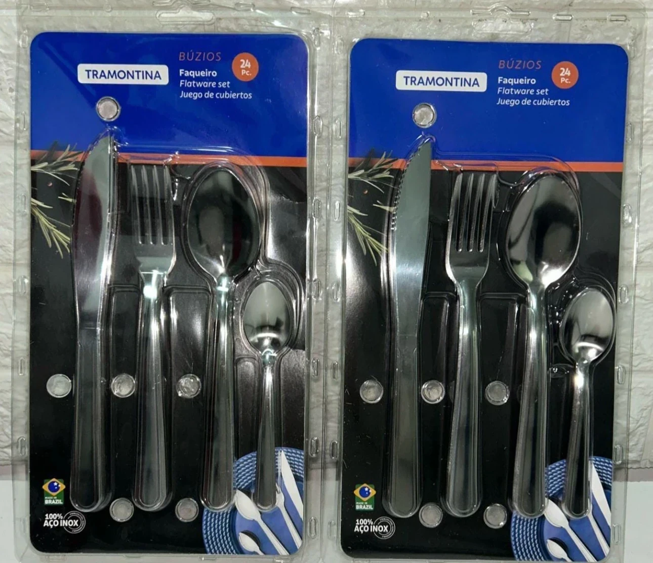 JUEGO DE CUBIERTOS TRAMONTINA 24P ACERO INOXIDABLE