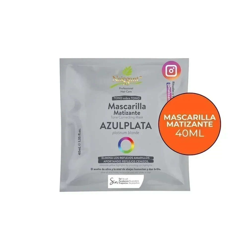 naissant mascarilla matizante sobre x40 azul plata
