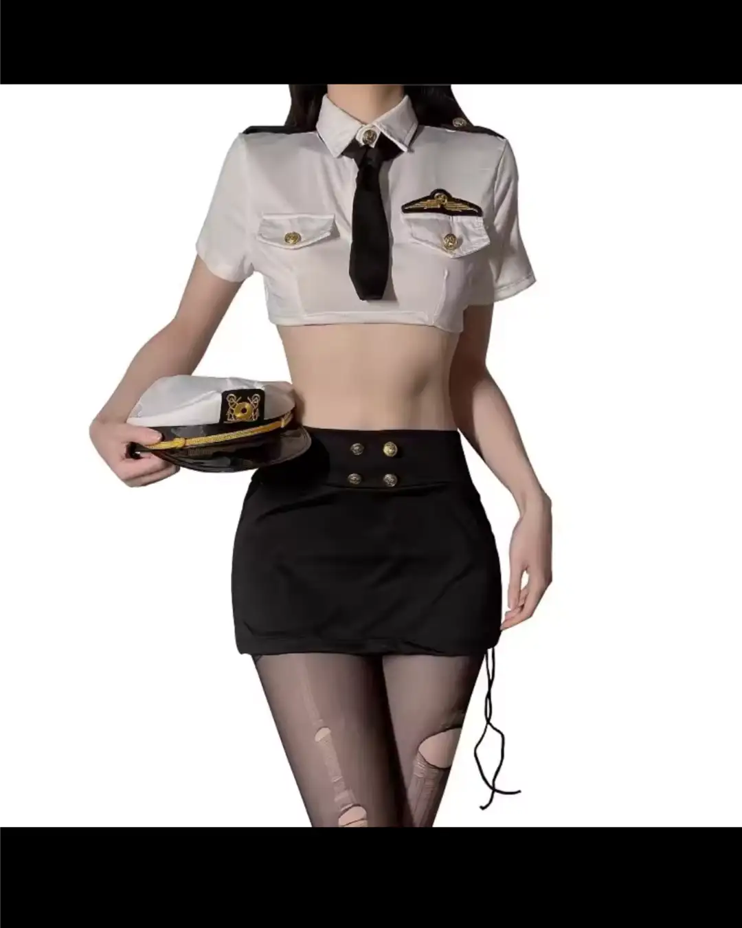 Uniforme de oficial con gora blanca 2
