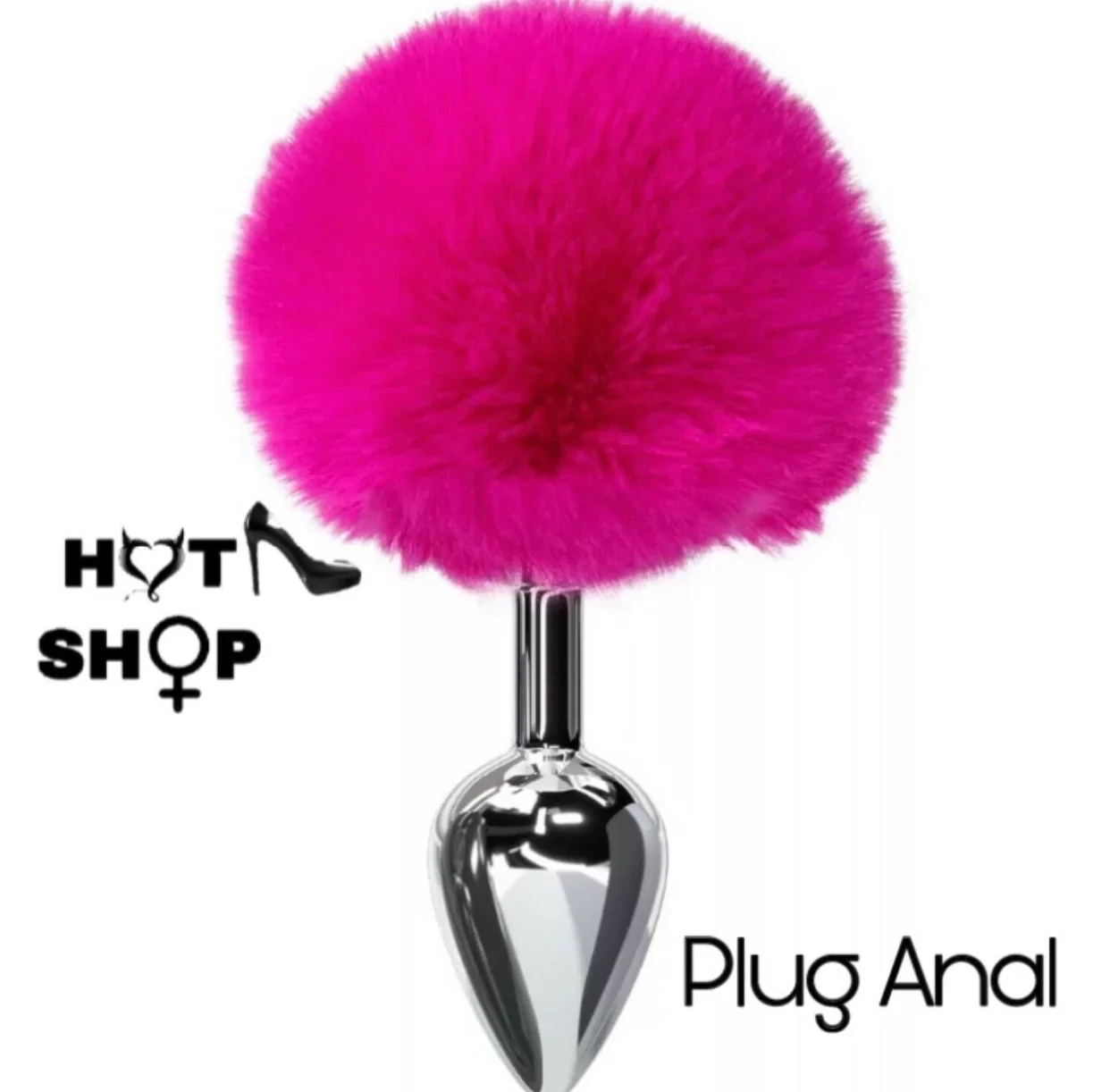 Plug Anal Metalico Colita de Conejo 9