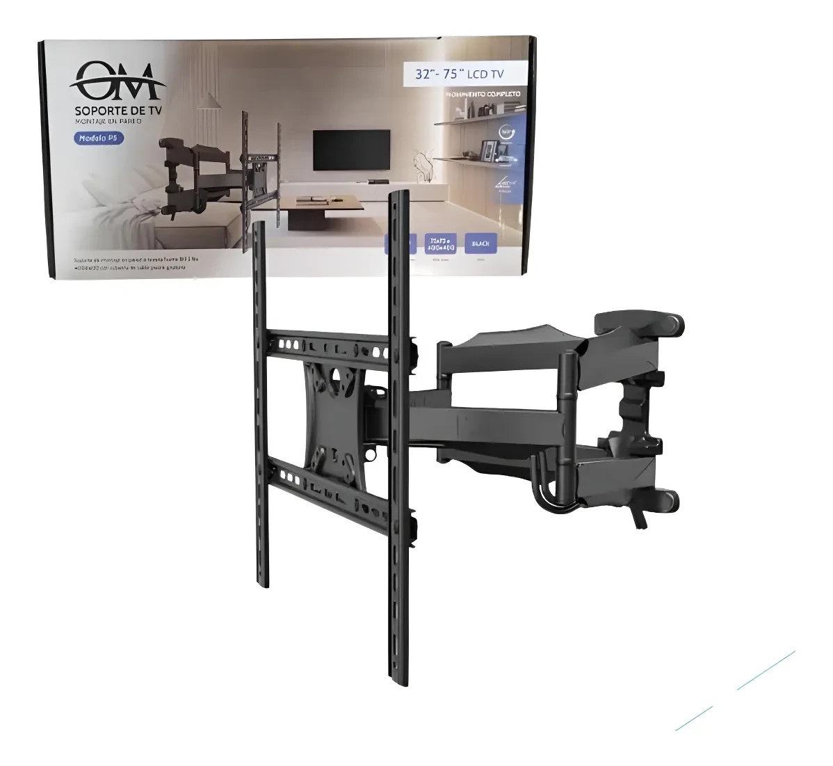 Soporte De Tv Om-p5 De 32 A 75 Color Negro 36,5kg Negro