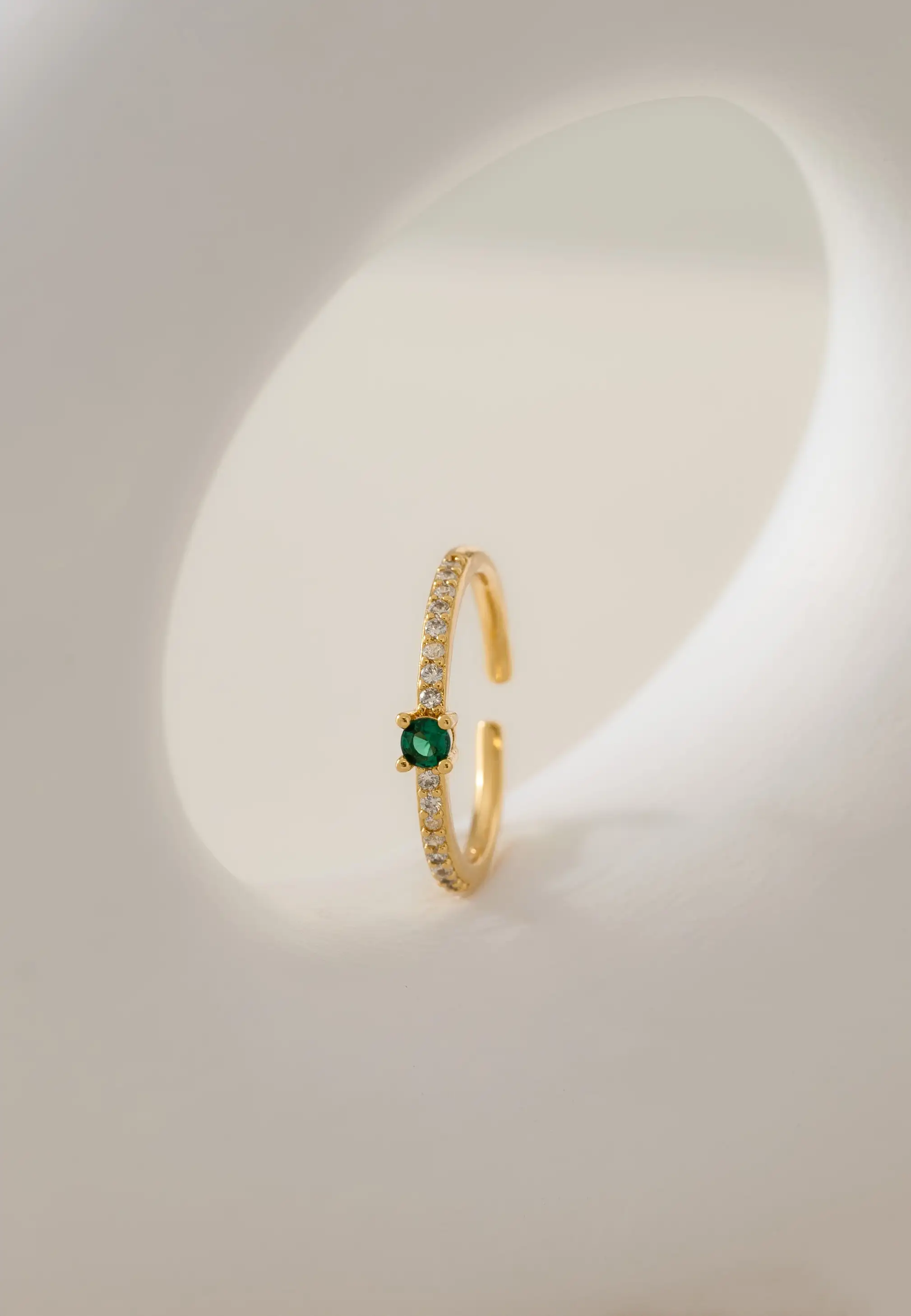 Anillo Gems Verde Ajustable  3