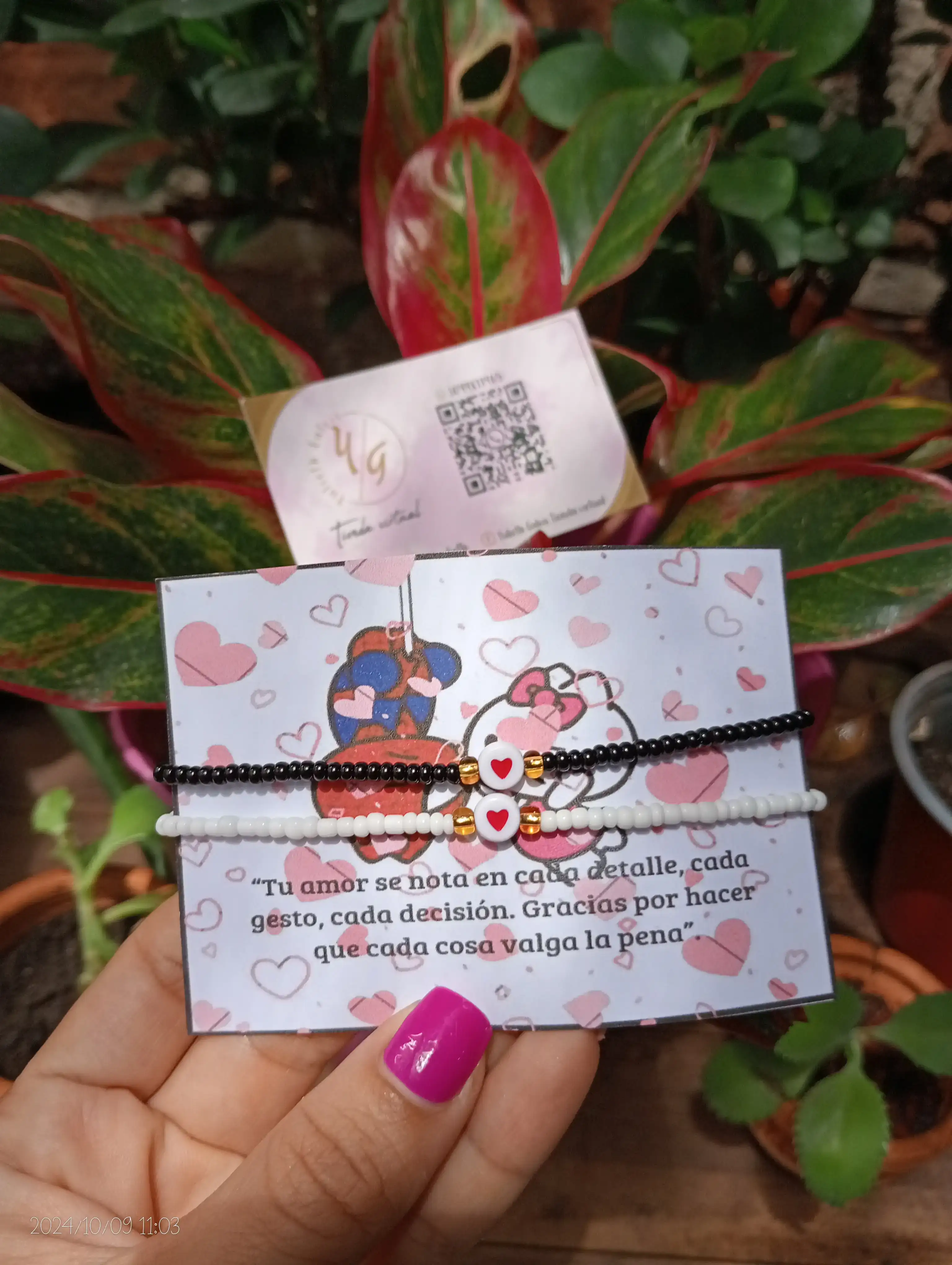 PULSERA EN MOSTACILLA PAREJAS 