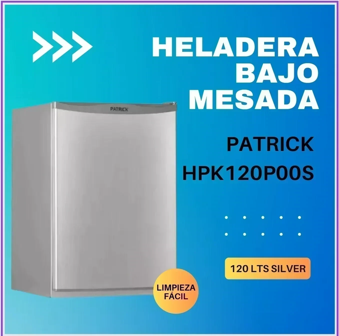 Heladera Patrick HPK120p00S Bajo Mesada