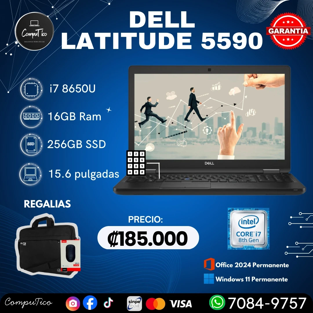 DELL LATITUDE 5590 i7 8650U 256/16GB  15.6"