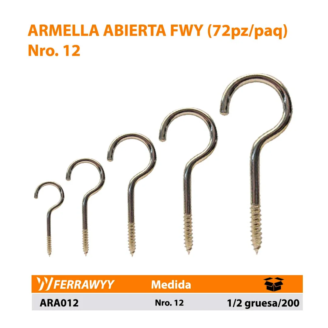 ARMELLA ABIERTA FWY (72pz/paq) Nro. 12