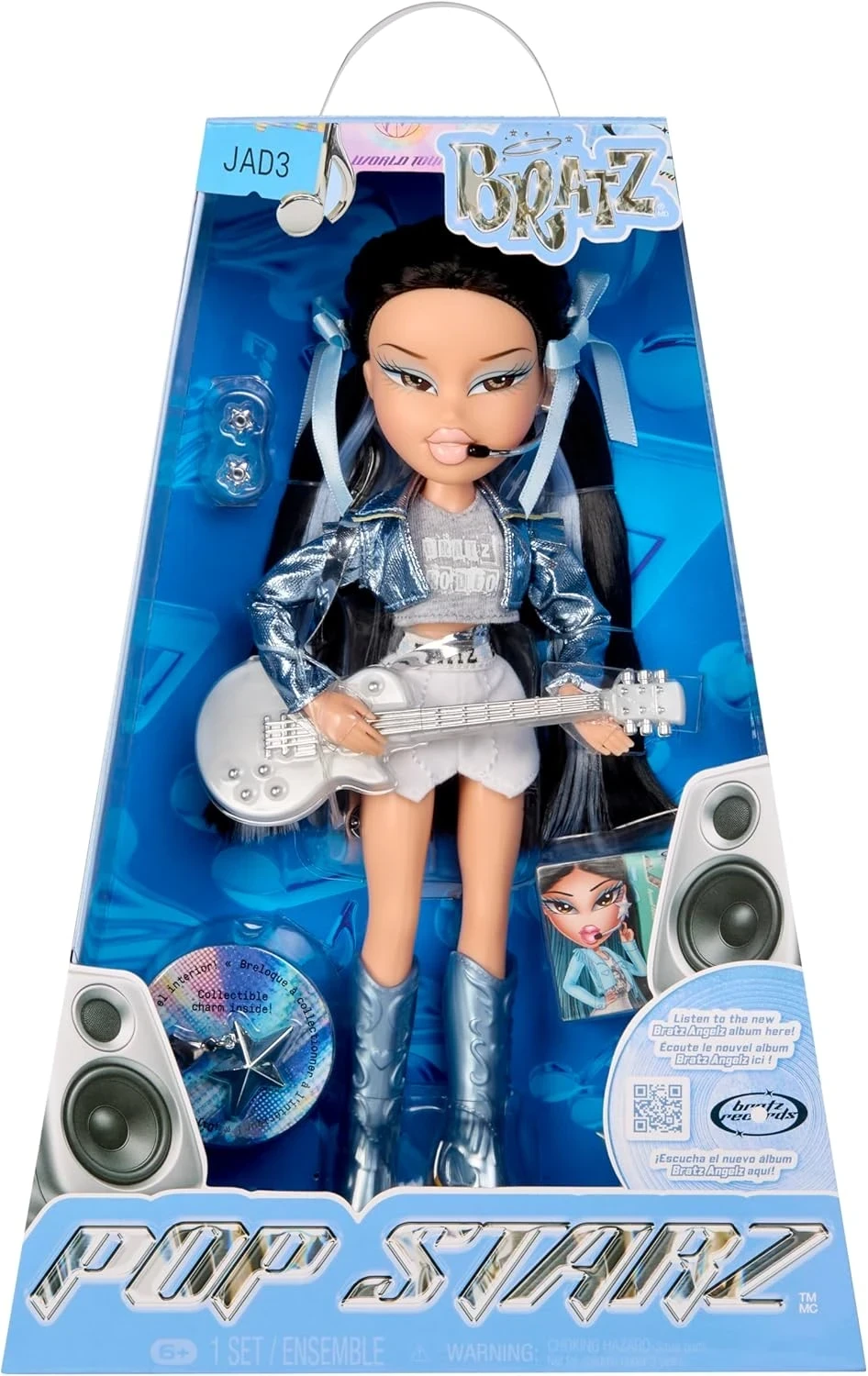 Muñeca de moda Bratz Pop Starz Jade con accesorios y amuleto