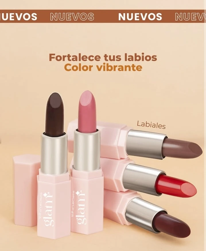 LABIAL EN BARRA CON COLAGENO Y EXTRACTO DE CONCHA NACAR ROSA DESEO V.I.P GLAM 4G