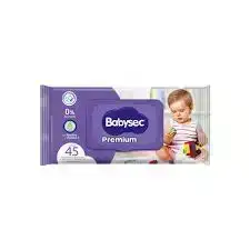 Toallitas x 45U. Babysec premium para bebés con aloe vera 