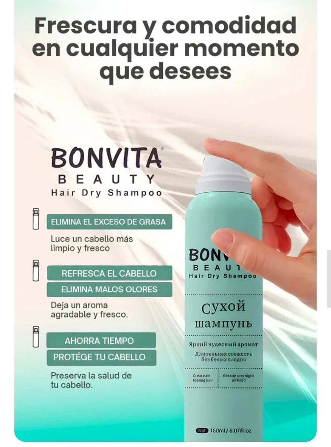 SHAMPOO EN SECO - BONVITA 150 ml ☺️  3