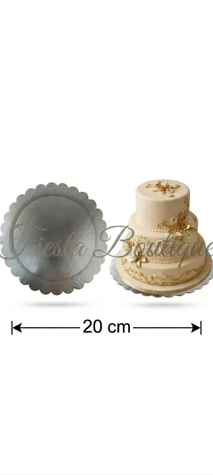 base plateada 20 cm