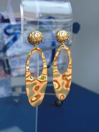 ARETE ACERO DOR LARGO OVALO ASIMETRICO 2