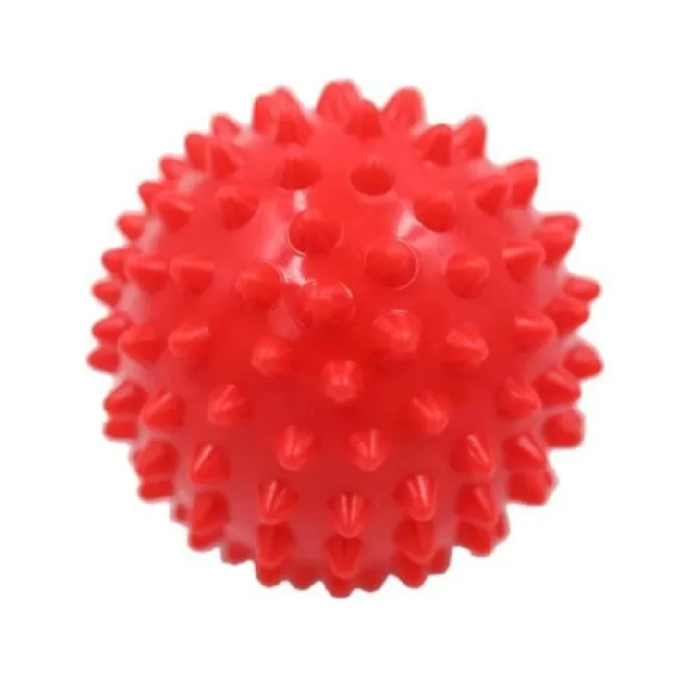 Juguete pelota púas de goma con sonido roja