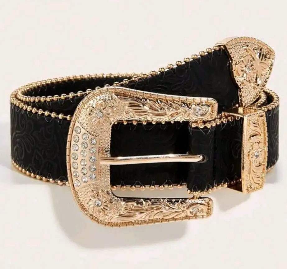 Cinto vaquero hebilla Oro
