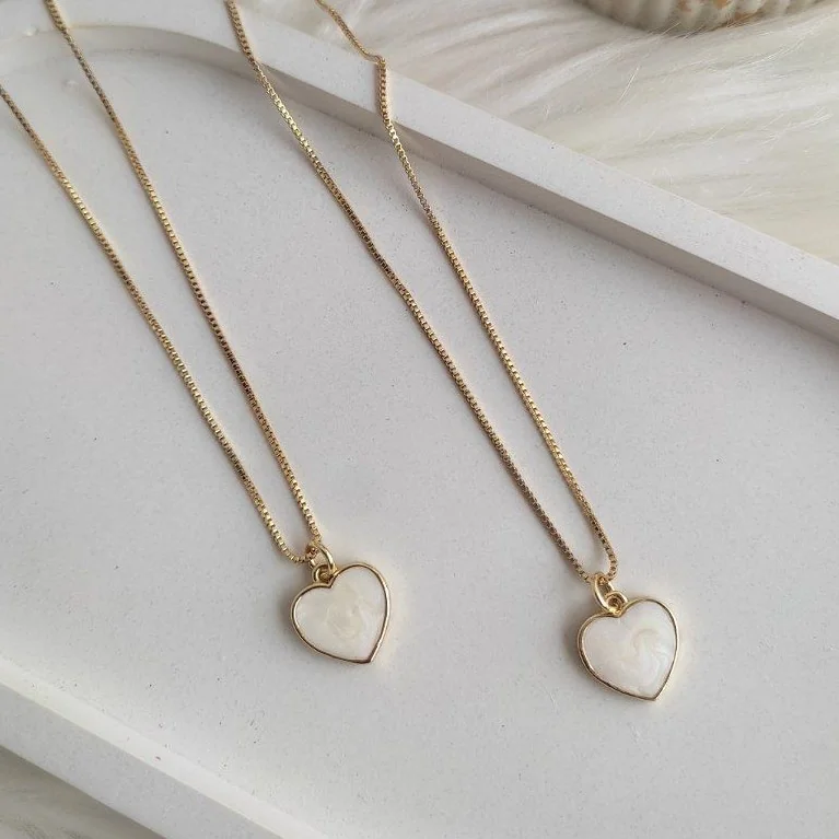 CADENA CORAZON BLANCO