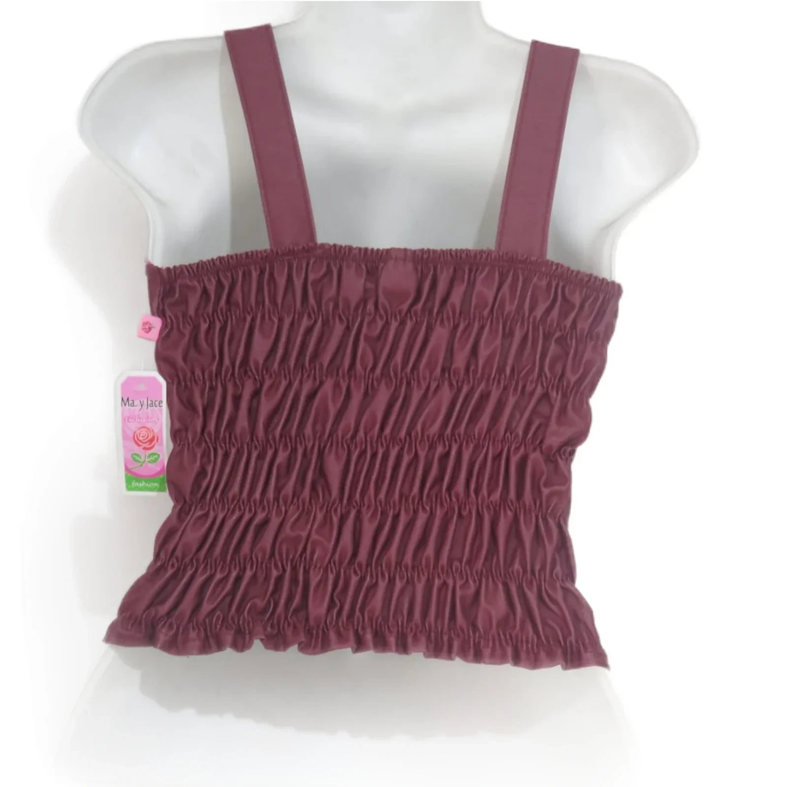 Corset vino de vinil con cierre 3
