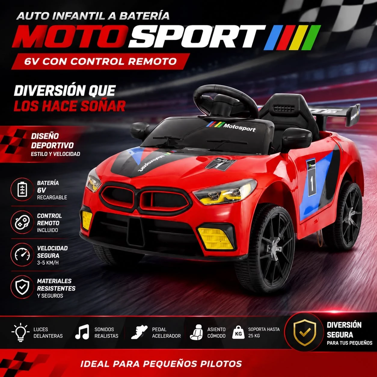 AUTO A BATERÍA MOTOSPORT