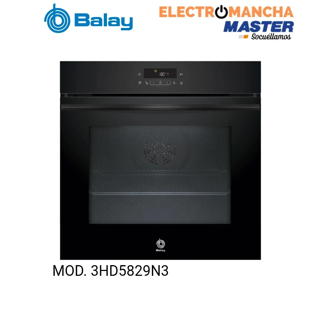 HORNO CON VAPOR BALAY 3HD5829N3 PIROLITICO CRISTAL NEGRO