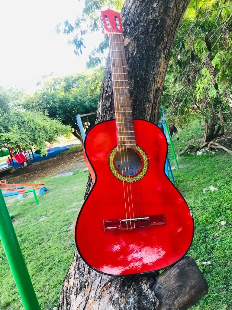 Guitarra color rojo 3