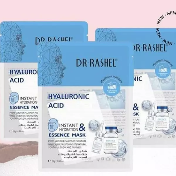 Mascarilla facial con acido hialurónico.