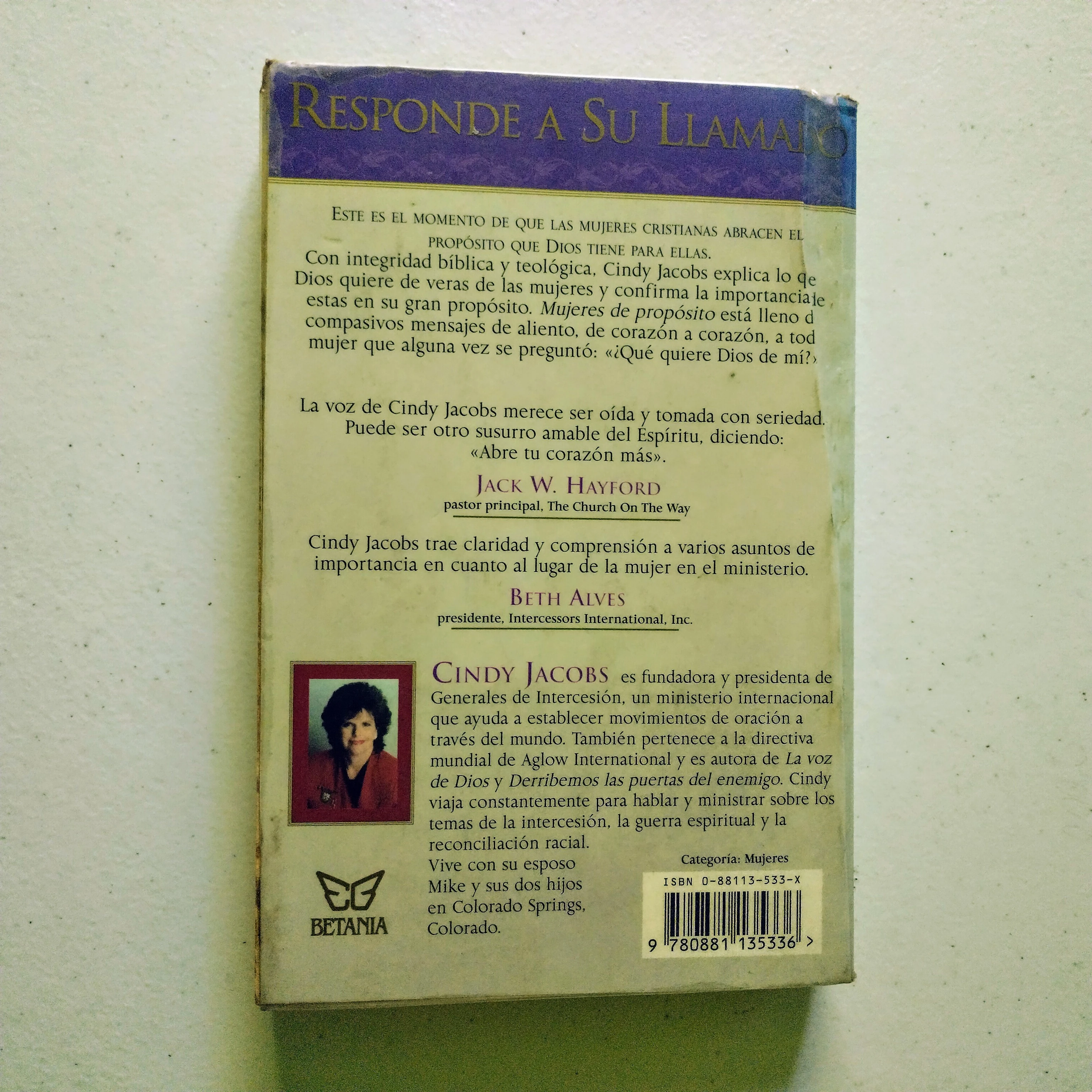 Mujeres de propósito, Cindy Jacobs, usado 2